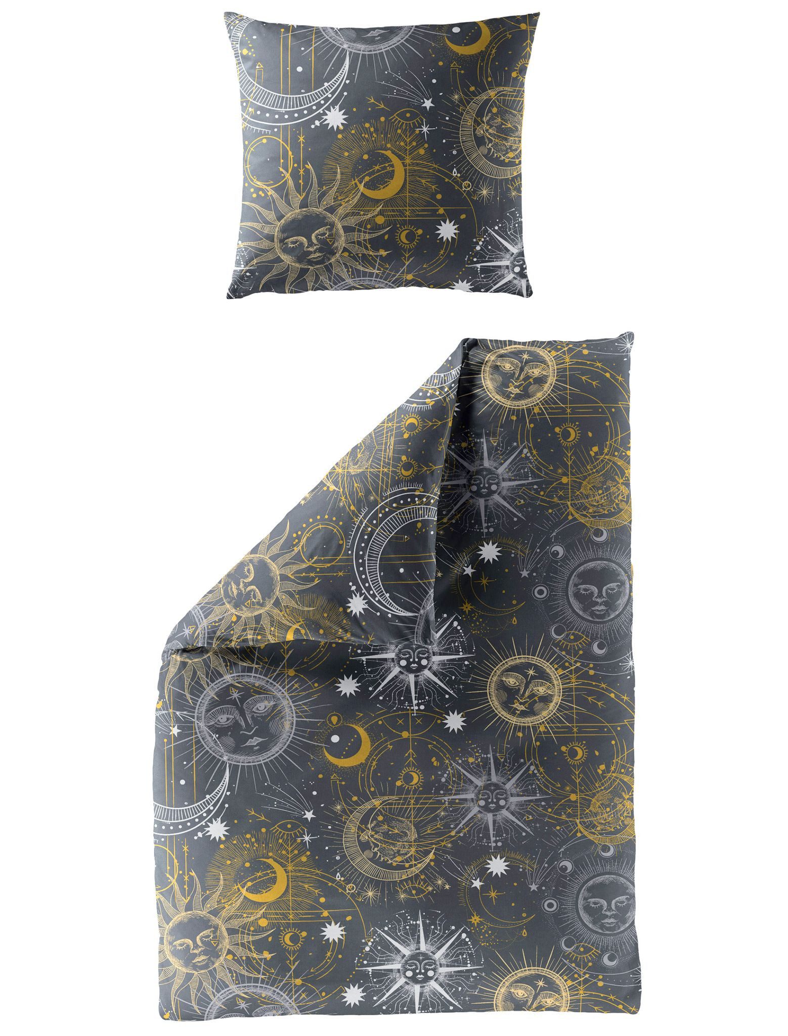 JACK Bettwäsche 135x200cm Sonne Mond Sterne günstig online kaufen