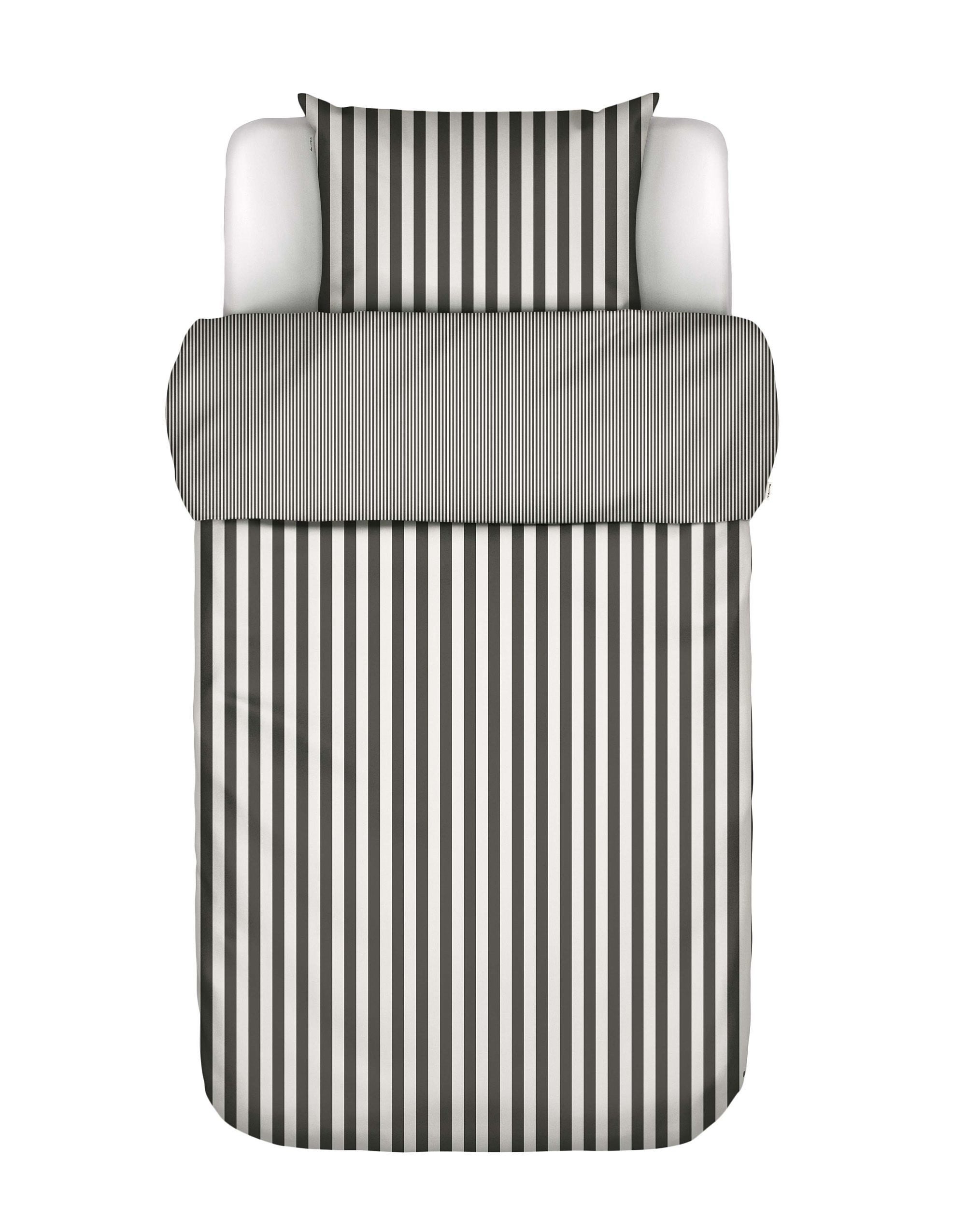 Marc O'Polo Home Bettwäsche Classic Stripe 155 x 220 cm, Anthrazit, Satin, 2 teilig