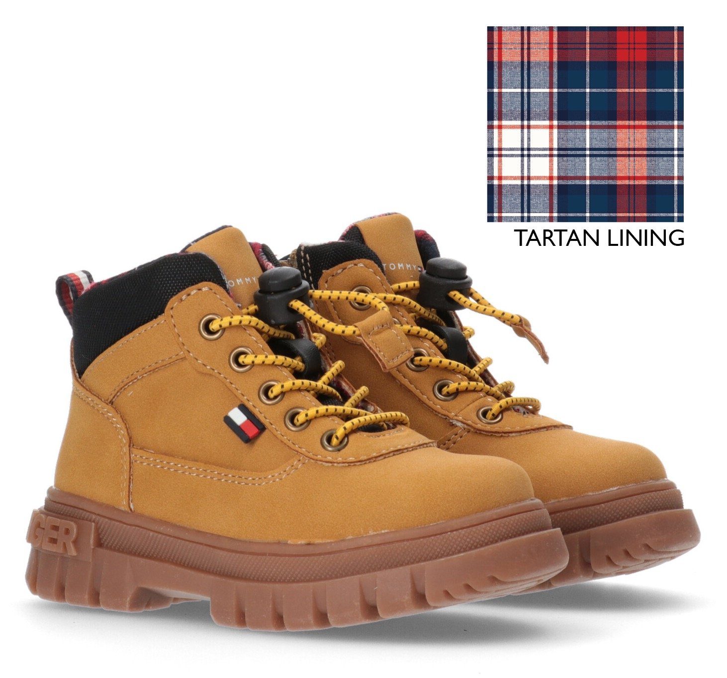 Tommy Hilfiger LACE-UP BOOTIE OCHRE/BLACK Winterboots mit Schnellverschluss | Boots