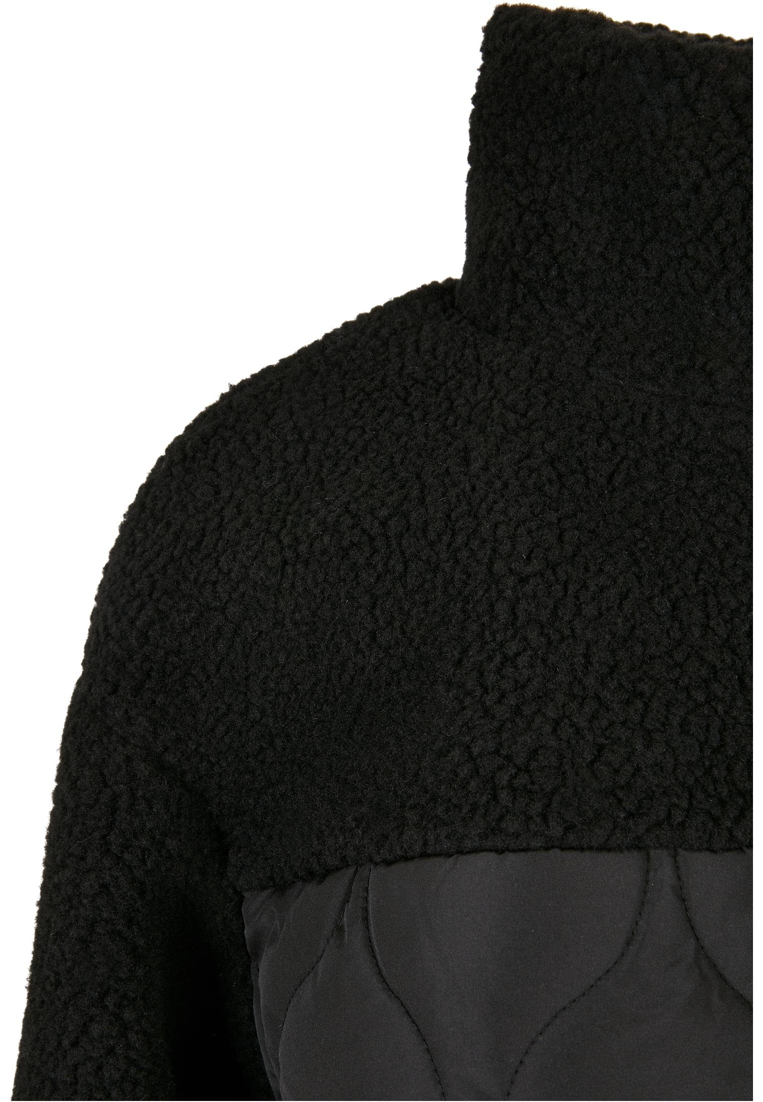 URBAN CLASSICS Coat (1-St) black Ladies Winterjacke Quilted Oversized Damen Sherpa