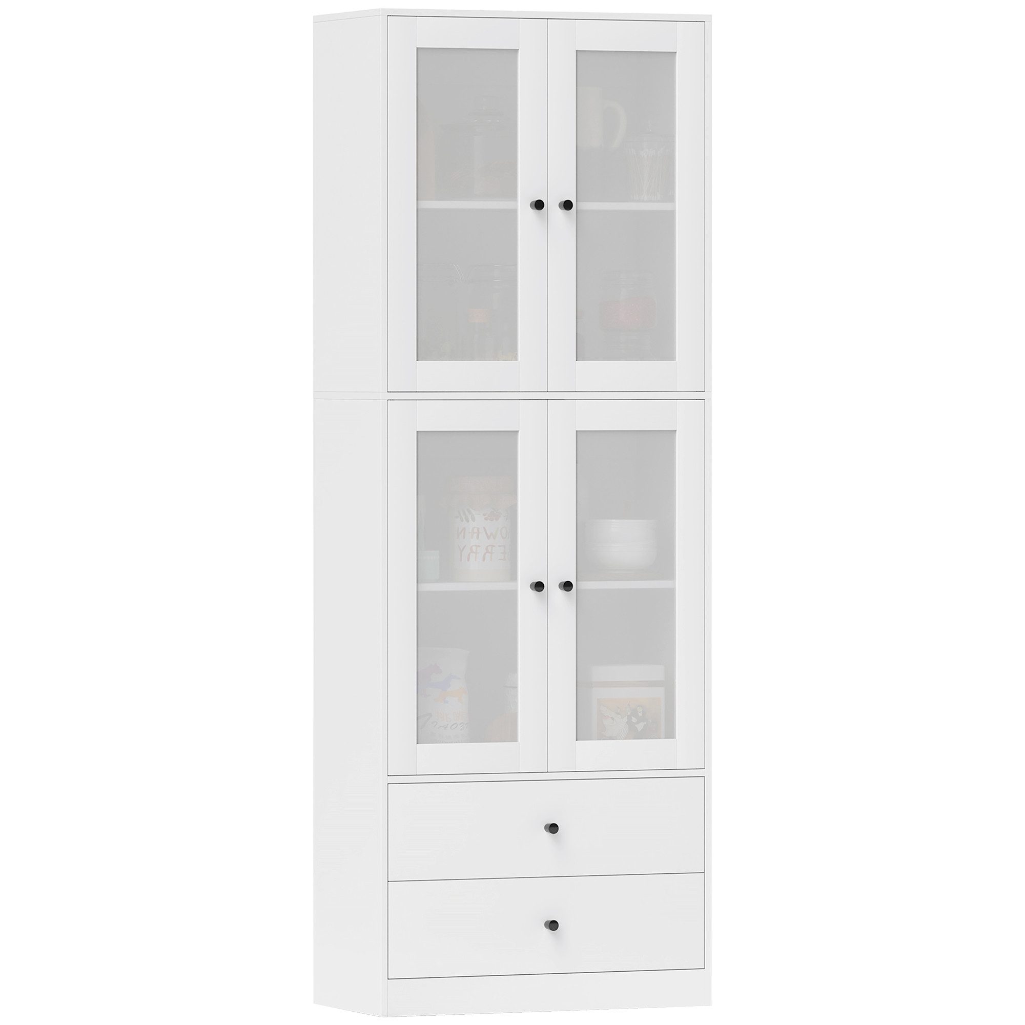 HOMCOM Küchenbuffet 170 cm hoher Küchenschrank günstig online kaufen