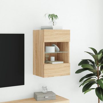 vidaXL TV-Wand TV-Wandschrank mit LED-Leuchten Sonoma-Eiche 40x30x60,5 cm, (1-St)