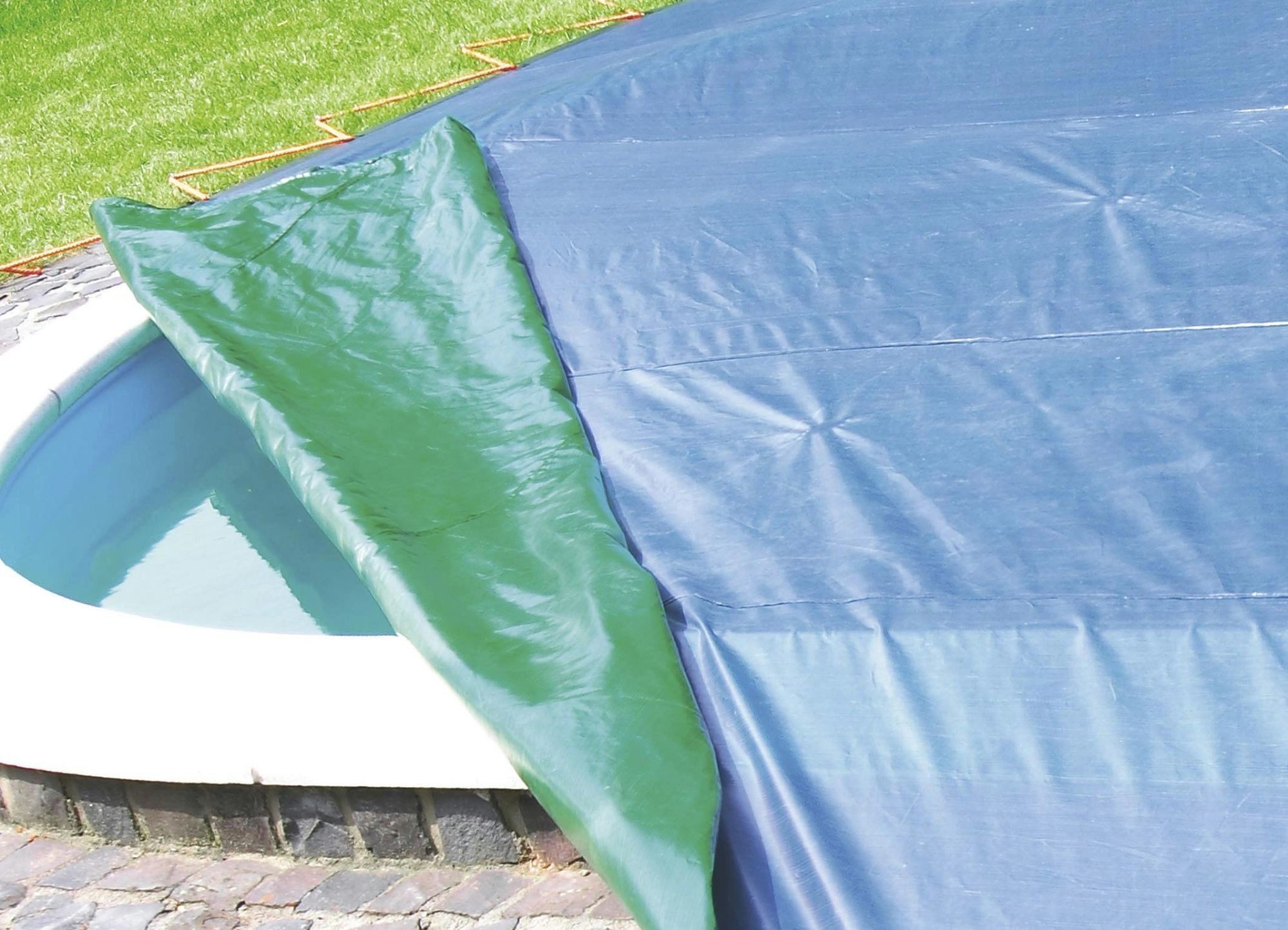 Westfalia Werkzeug Schutzplane Abdeckplane, grün/blau, extrem stark 150 g/ m²,3 x 4 m