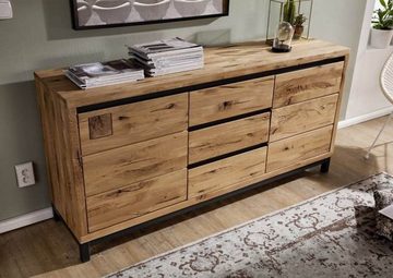 Massivmoebel24 Sideboard Sideboard Wildeiche 175x45x85 natur geölt VILLANDERS #109