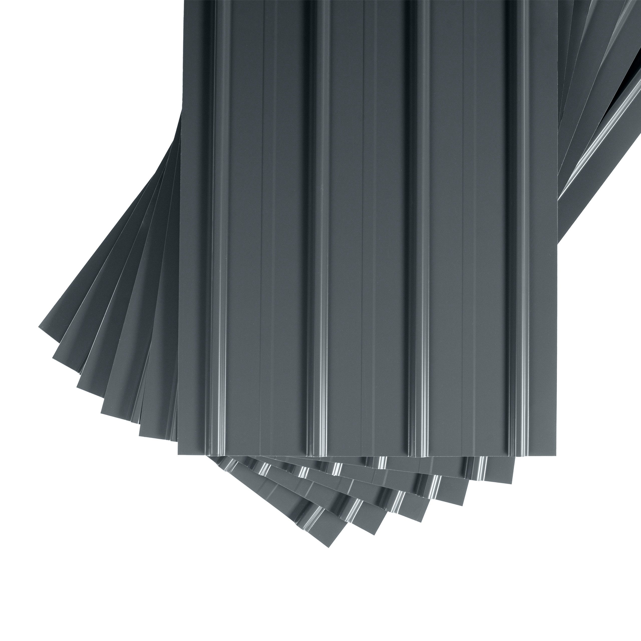 BRAVO Trapezblech, SMART Cover Set H12 Plus, 12 x Trapez-Abdeckblech 6,75 m², verzinkter Stahl lackiert, 1250x450x0,3 mm (12-St. inkl. Schrauben) Made in Germany
