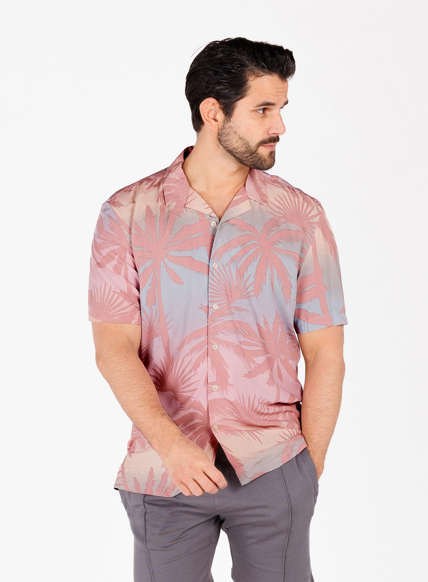 Key Largo Kurzarmhemd MSH COAST 1/2 patterned (1-tlg)