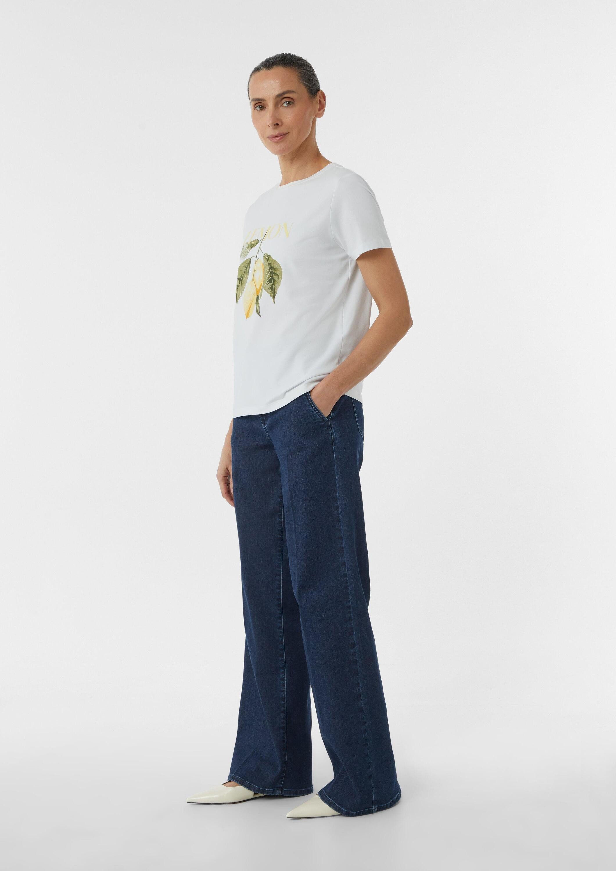 comma Kurzarmshirt T-Shirt T-Shirt mit Print