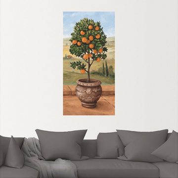 Artland Wandbild Orangenbaum, Bäume (1 St), als Leinwandbild, Wandaufkleber in verschied. Größen