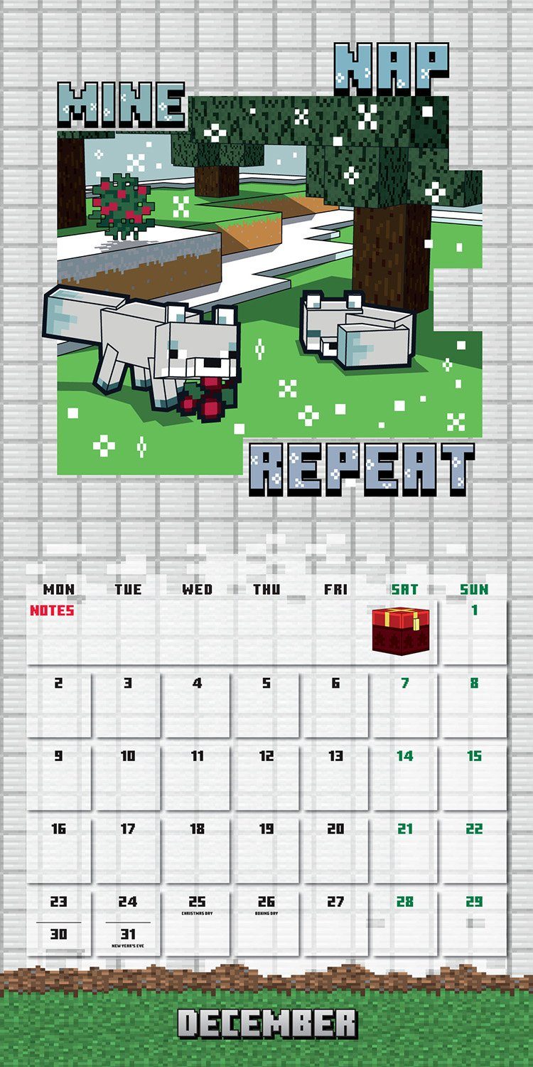 Minecraft Wandkalender Minecraft Kalender 2024 inkl. Miniposter