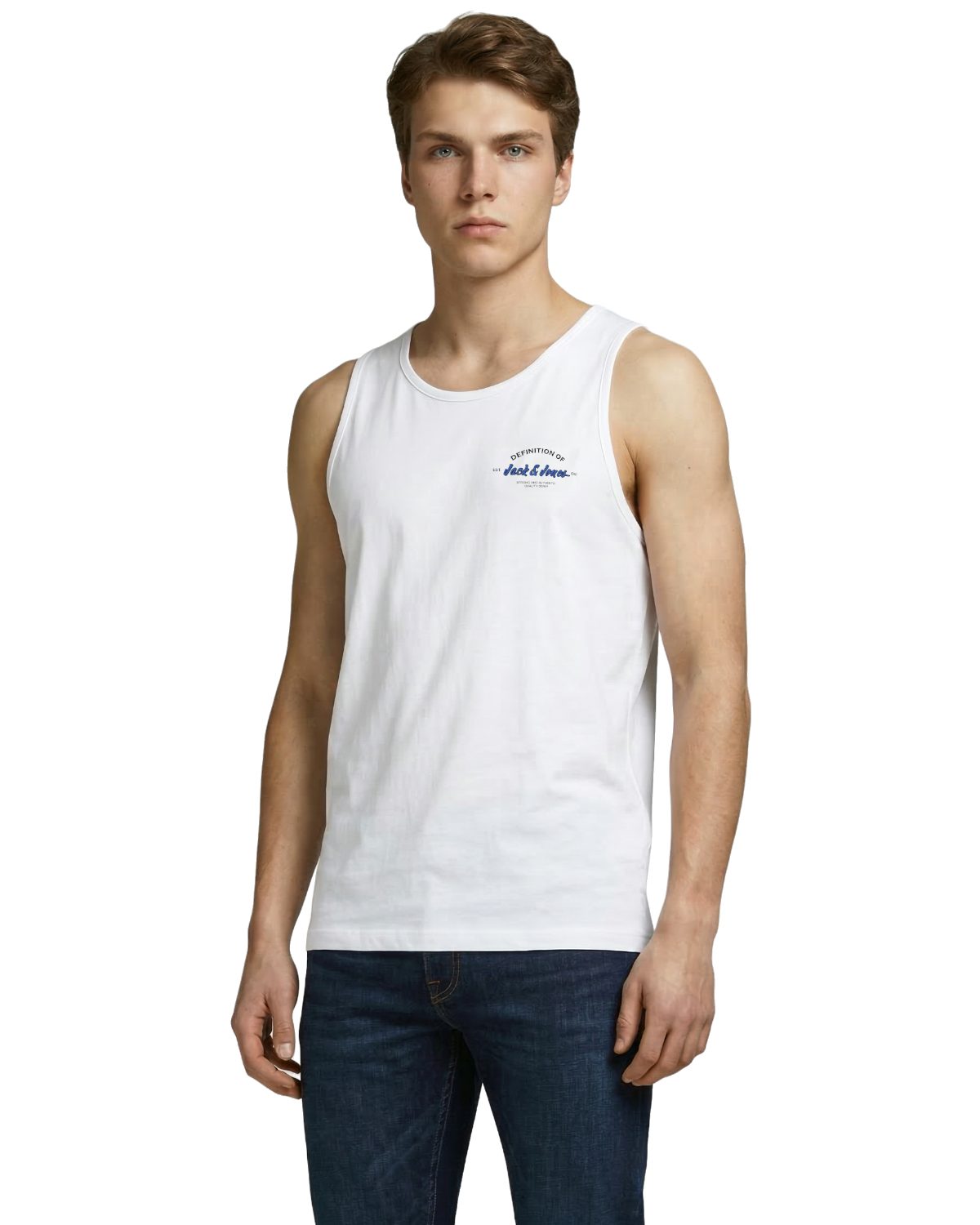 Jack & Jones Tanktop Bequemes Slimfit Shirt mit Printdruck (3er-Pack) mit Print