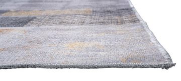 Teppich EDESSA, Grau, 80 x 150 cm, Baumwollmix, Muster, merinos, rechteckig, Höhe: 4 mm