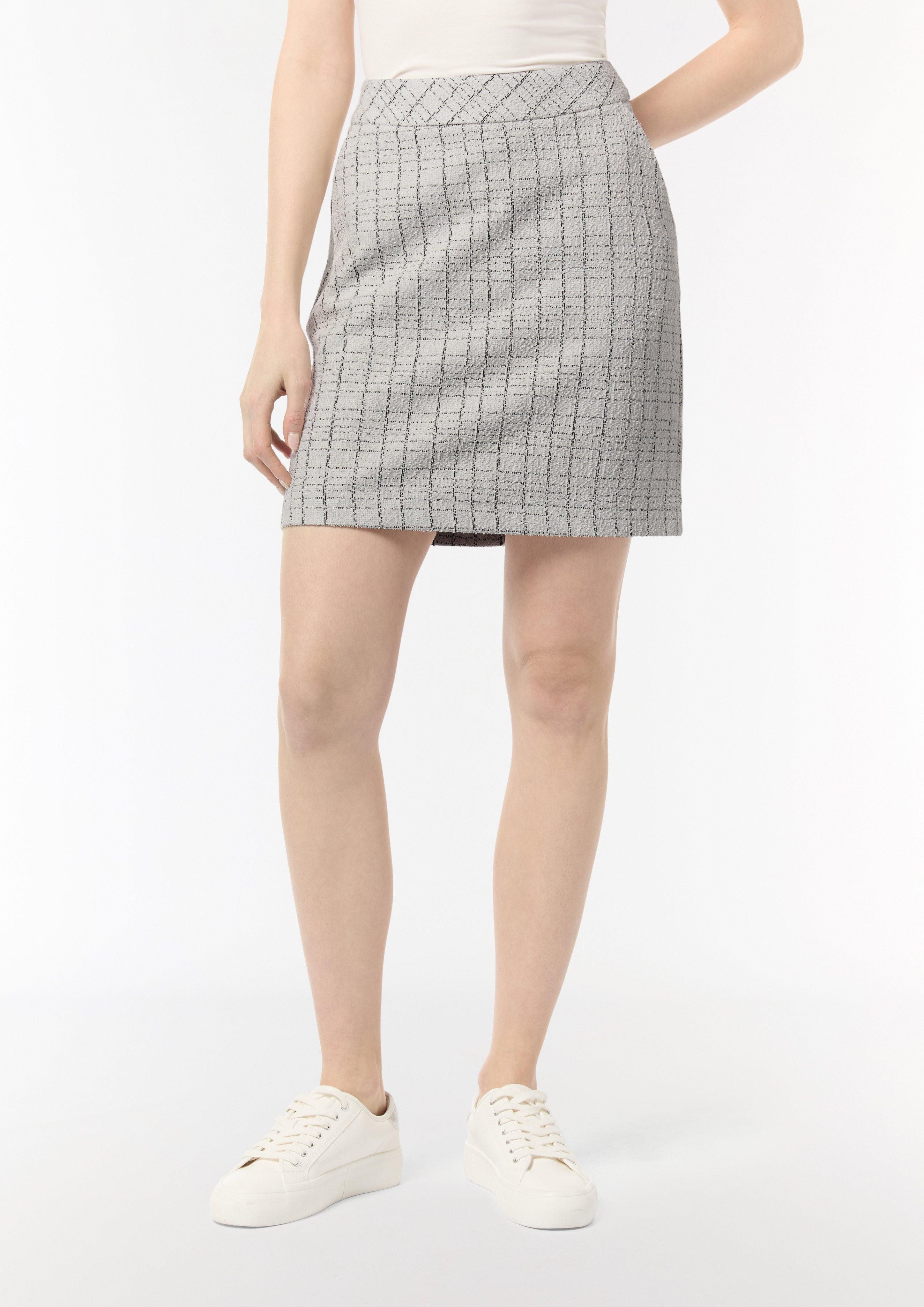 Comma Minirock Bouclé-Jerseyrock mit Metallic-Garn günstig online kaufen