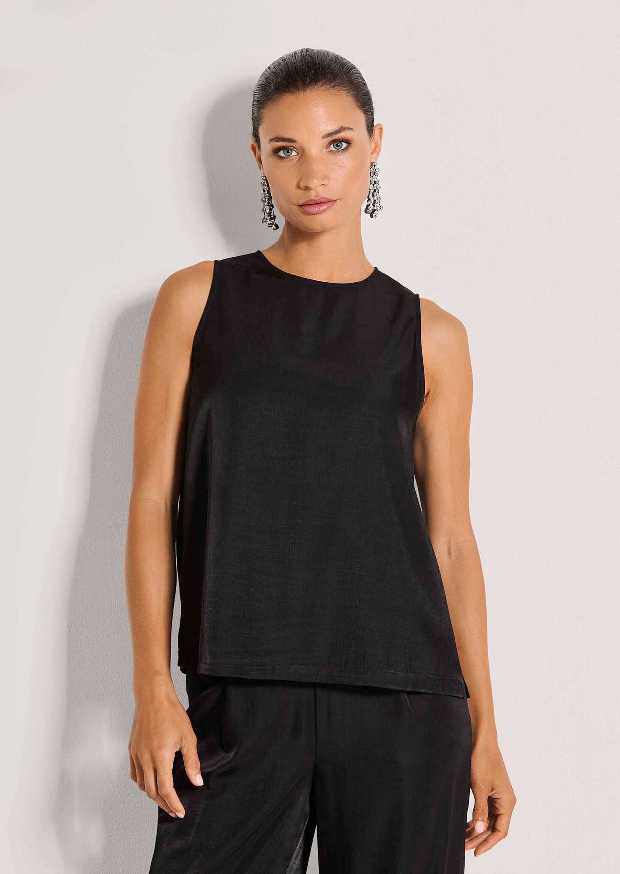 MADELEINE Kurzarmbluse Elegantes Businesstop mit Rundhals Schlichtes Viskos günstig online kaufen