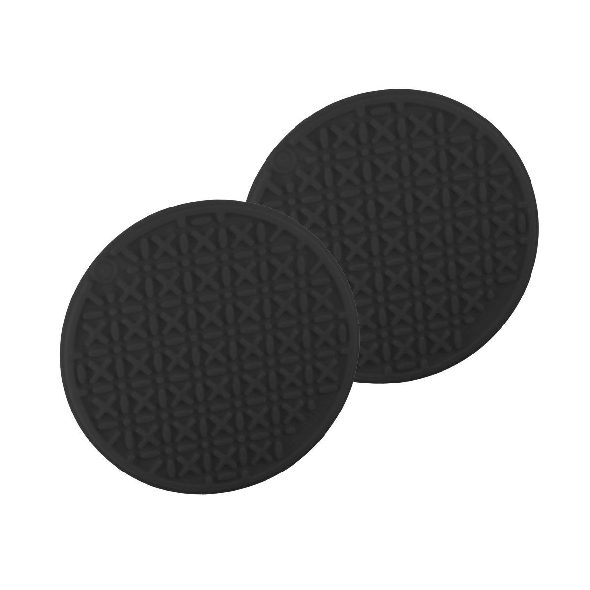 Topfuntersetzer 2x Untersetzer Topflappen Silikon in schwarz