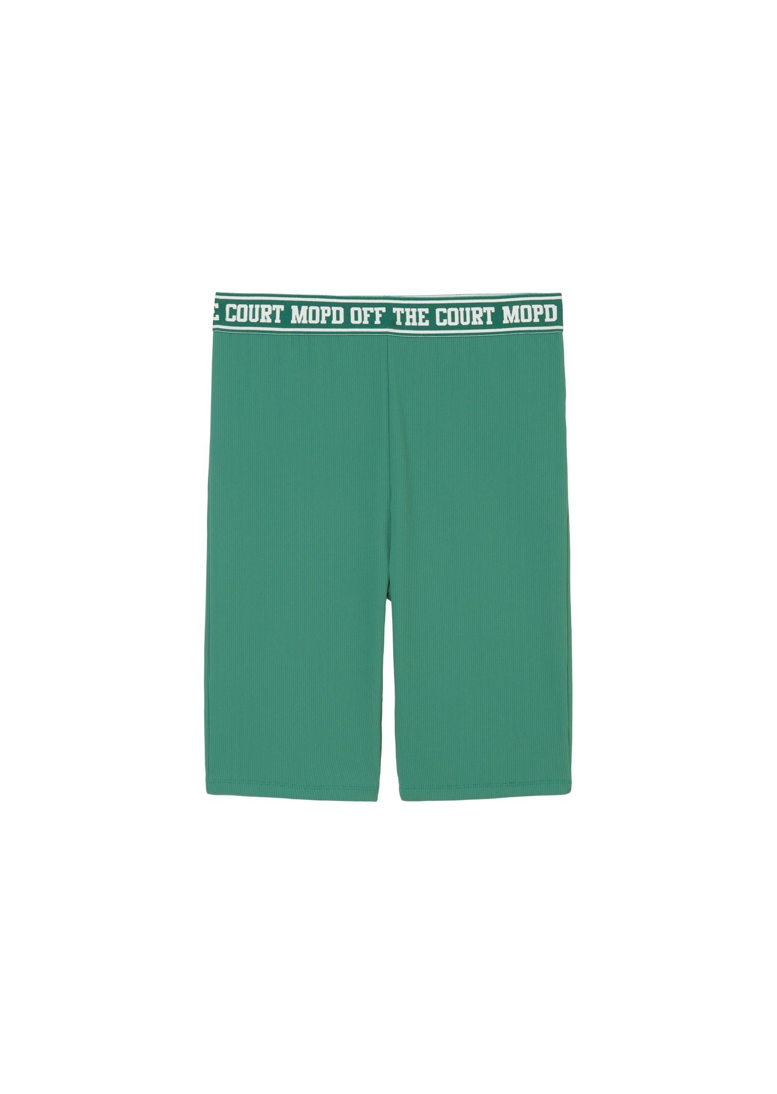 Marc O'Polo DENIM Shorts grün elastischem aus Ripp-Jersey