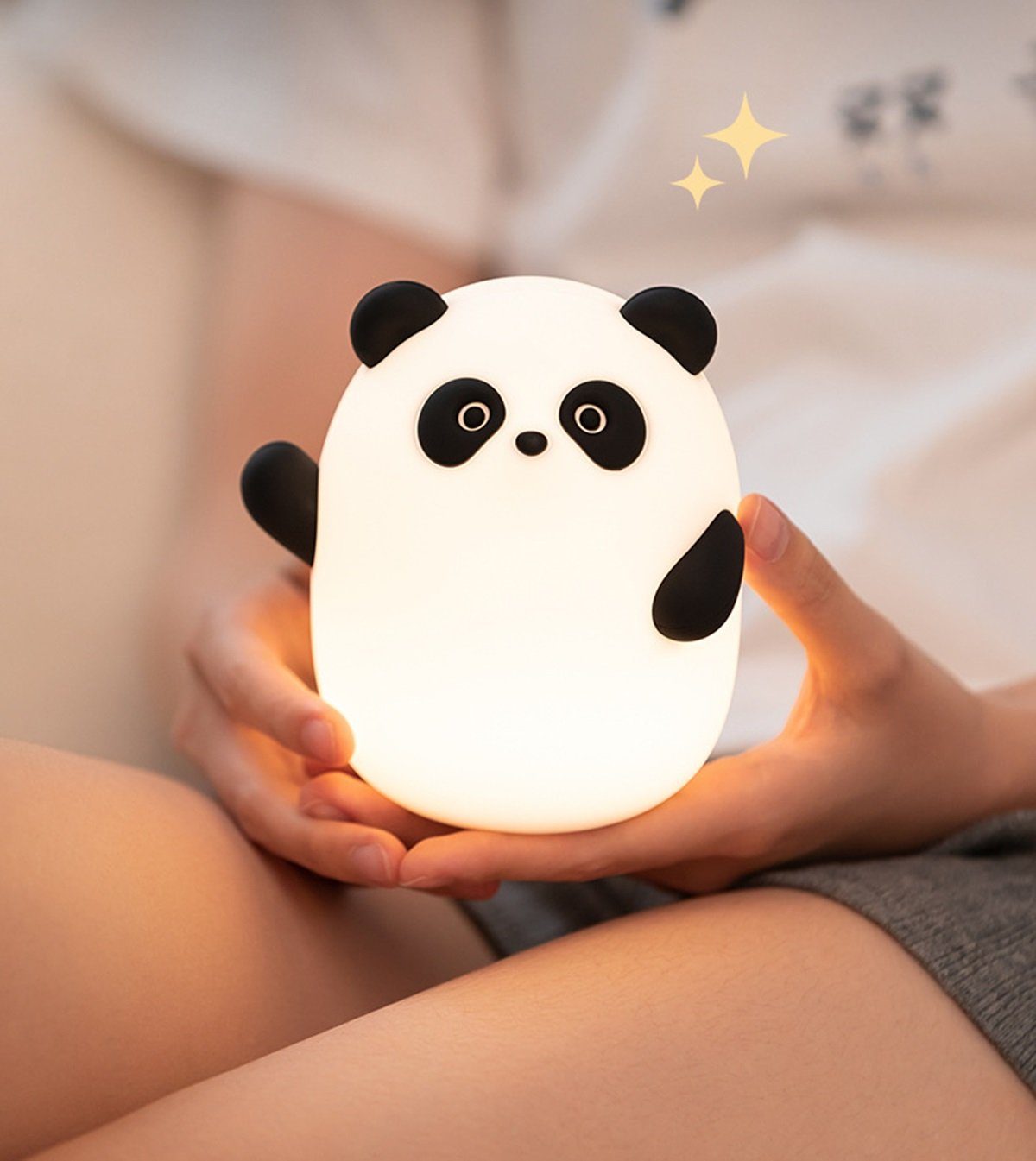 Helligkeitsstufen, 1W DOPWii Nachttischlampe,Panda-Nachtlicht,3 Nachtlicht mAh 1200