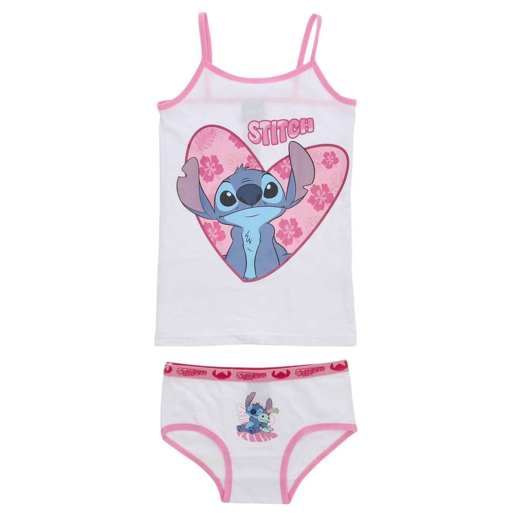 Lilo & Stitch Unterhemd Unterwäsche-Set für Mädchen – Unterhemd & Slip aus Baumwolle