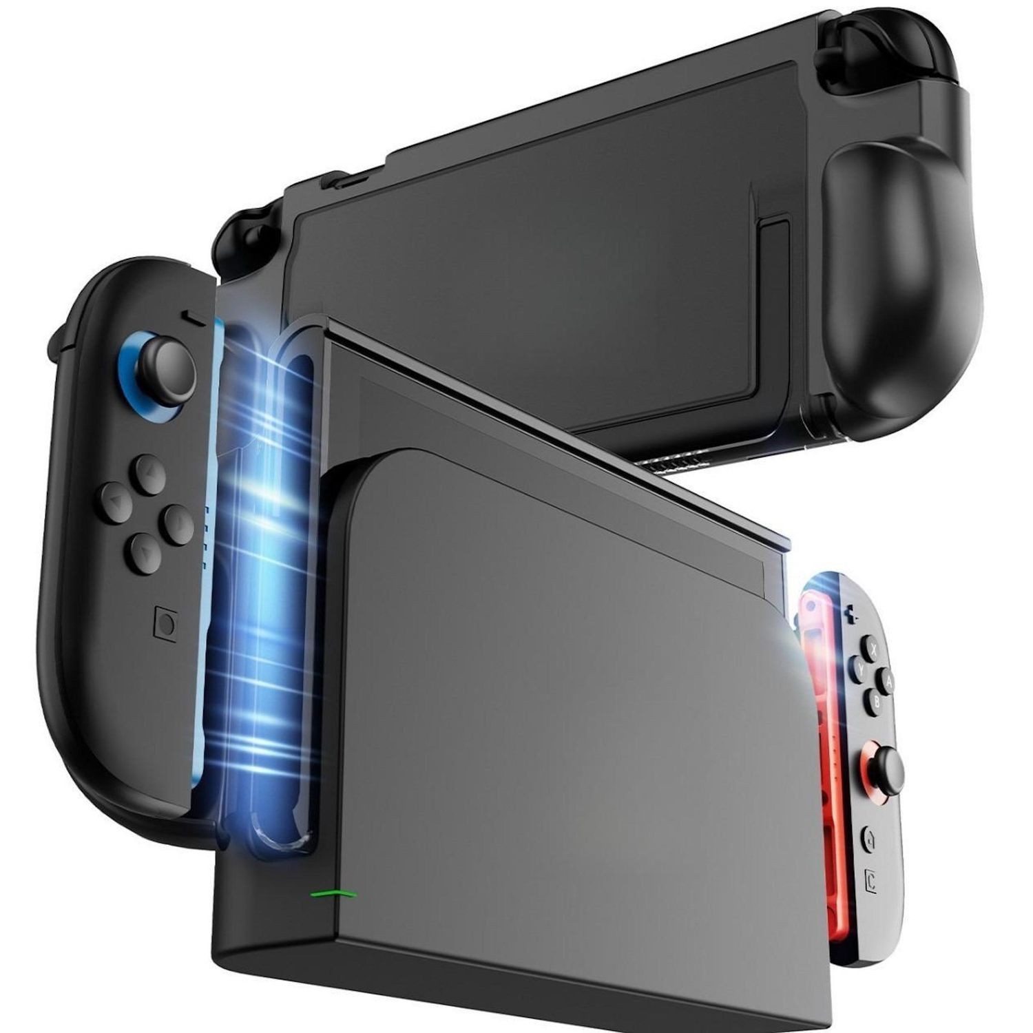 Wigento Handyhülle Für Nintendo Switch 2 Stoßfeste TPU+PC Schutzhülle Case Schwarz, Stoßfest, Kratzfest, ergonomisches Design