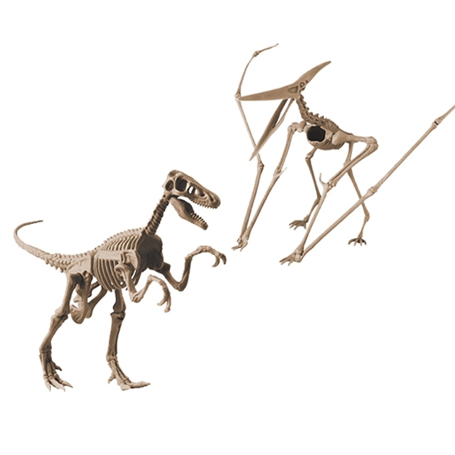 Edu-Toys Experimentierkasten Ausgrabungsset Doppelpack Dinosaurier 2in1, (Velociraptor+Pterdactylus-tlg)