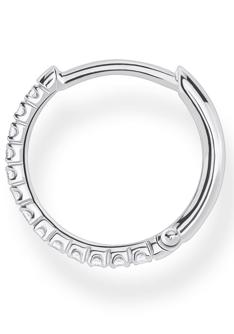 THOMAS SABO Single-Creole weiße Steine gold, weiße Steine silber, mit Zirkonia (synth)