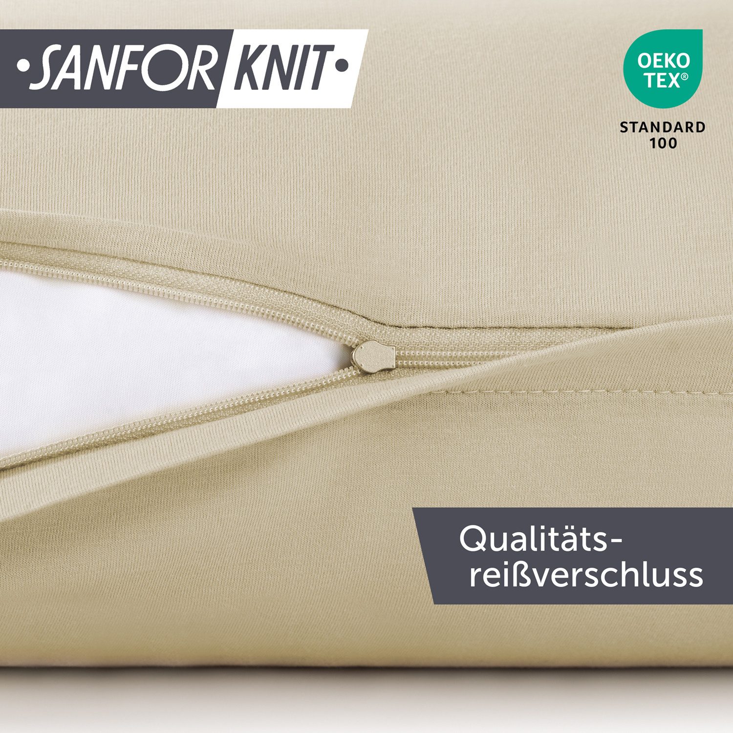 Blumtal Kissenbezug Premium Jersey 2er Set, Oeko-Tex Zertifiziert, (2 Stück), 100% Baumwolle