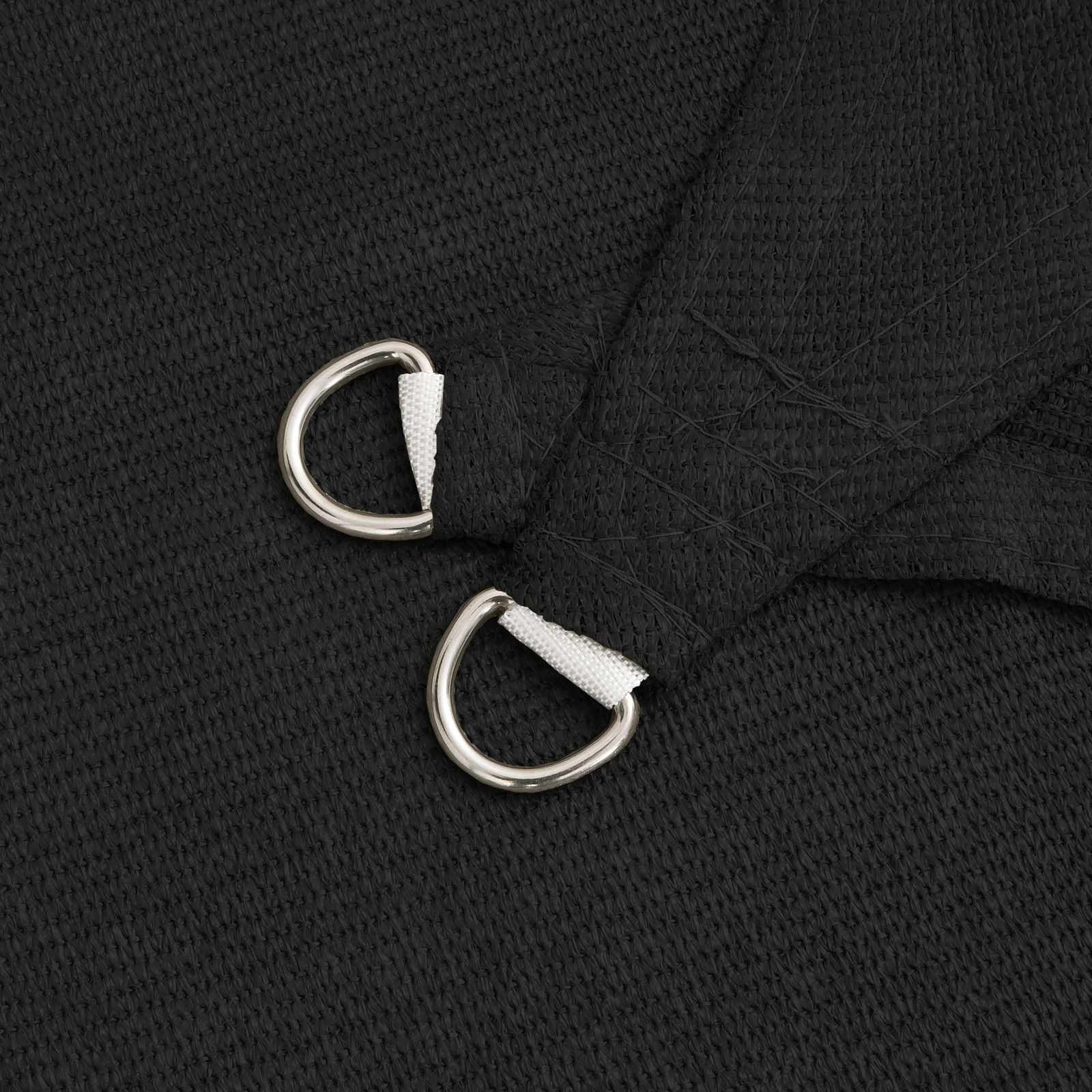 vidaXL Sonnensegel Sonnensegel 2 x 2 x 2 m HDPE Dreieckig Schwarz, (1-tlg)