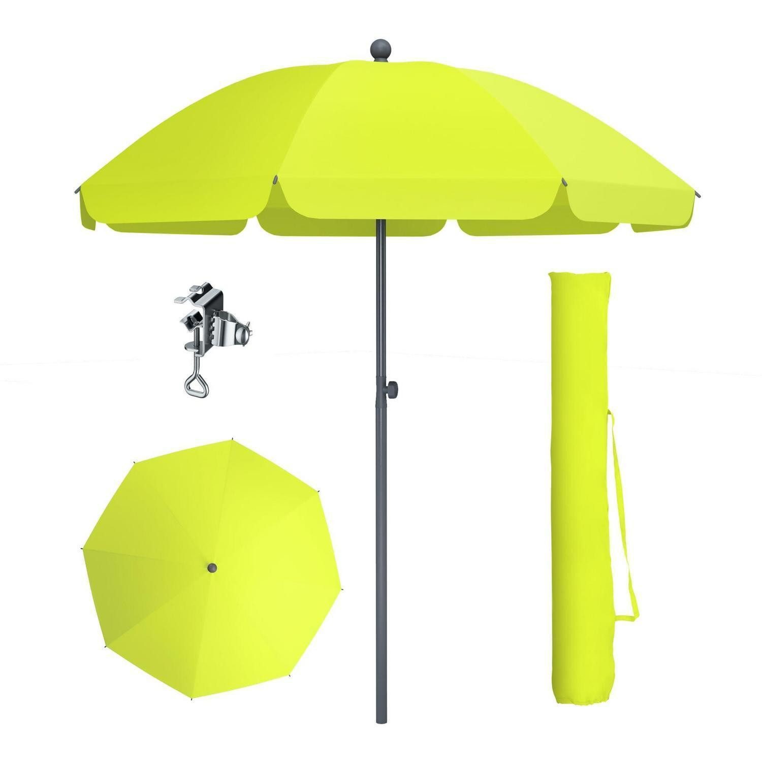 LuxusKollektion Balkonschirm Sonnenschirm Ø175cm höhenverstellbar mit Hülle