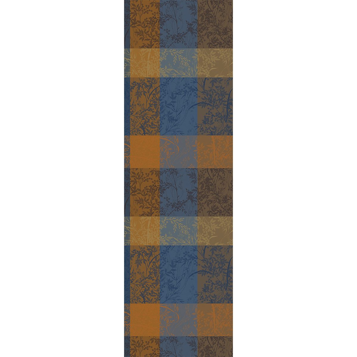 Garnier Thiebaut Tischläufer Tischläufer Mille branchages Crepuscule 55x180 cm, jacquard-gewebt
