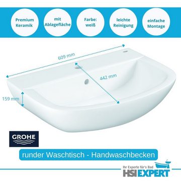 Grohe Tiefspül-WC Premium Stand WC Spülkasten Waschbecken Armatur, bodenstehend, Abgang waagerecht, Set, Keramik