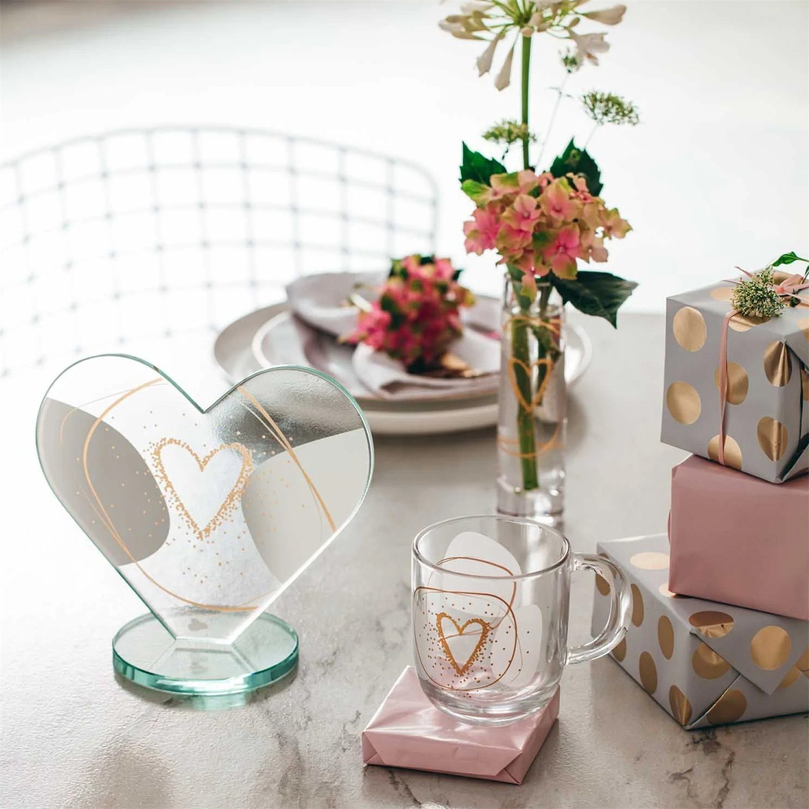 LEONARDO Dekoobjekt Deko Herz Glas EMOZIONE Herz (Stück, 1 St), Dekofigur günstig online kaufen