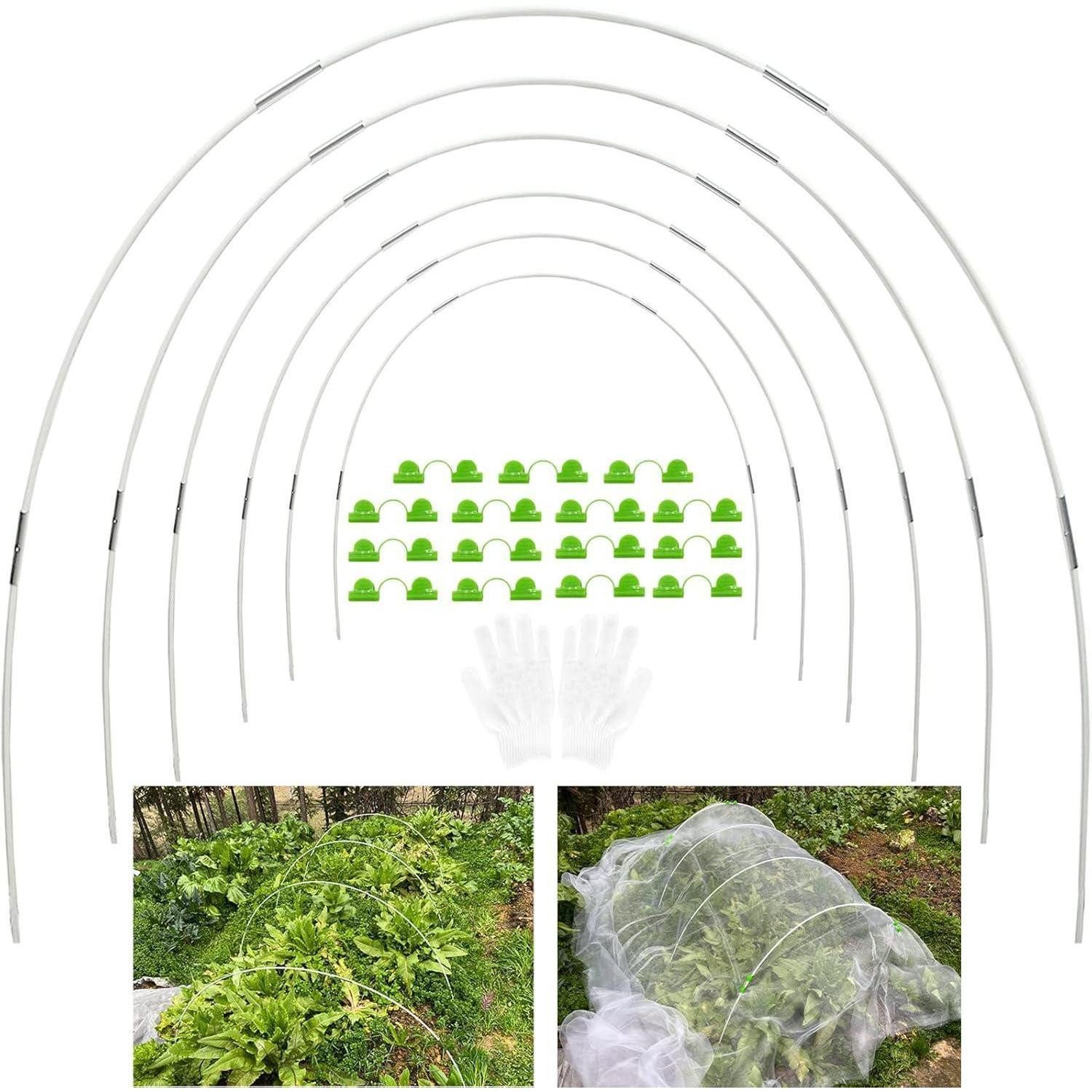 YUNSTK Hochbeet Gewächshausreifen Fiberglas 30Pcs Folientunnel günstig online kaufen