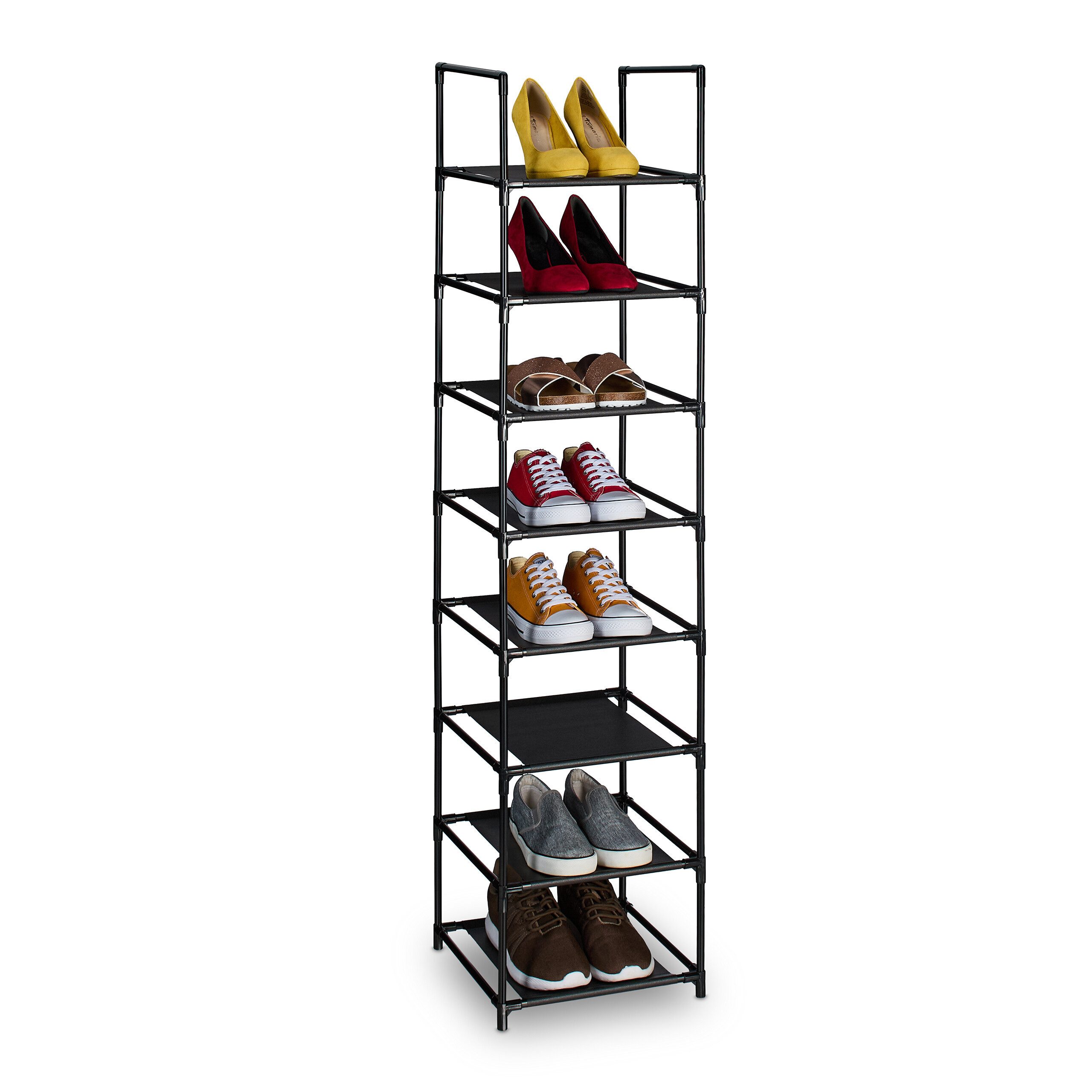 relaxdays Schuhregal schmal, 8 Ebenen günstig online kaufen