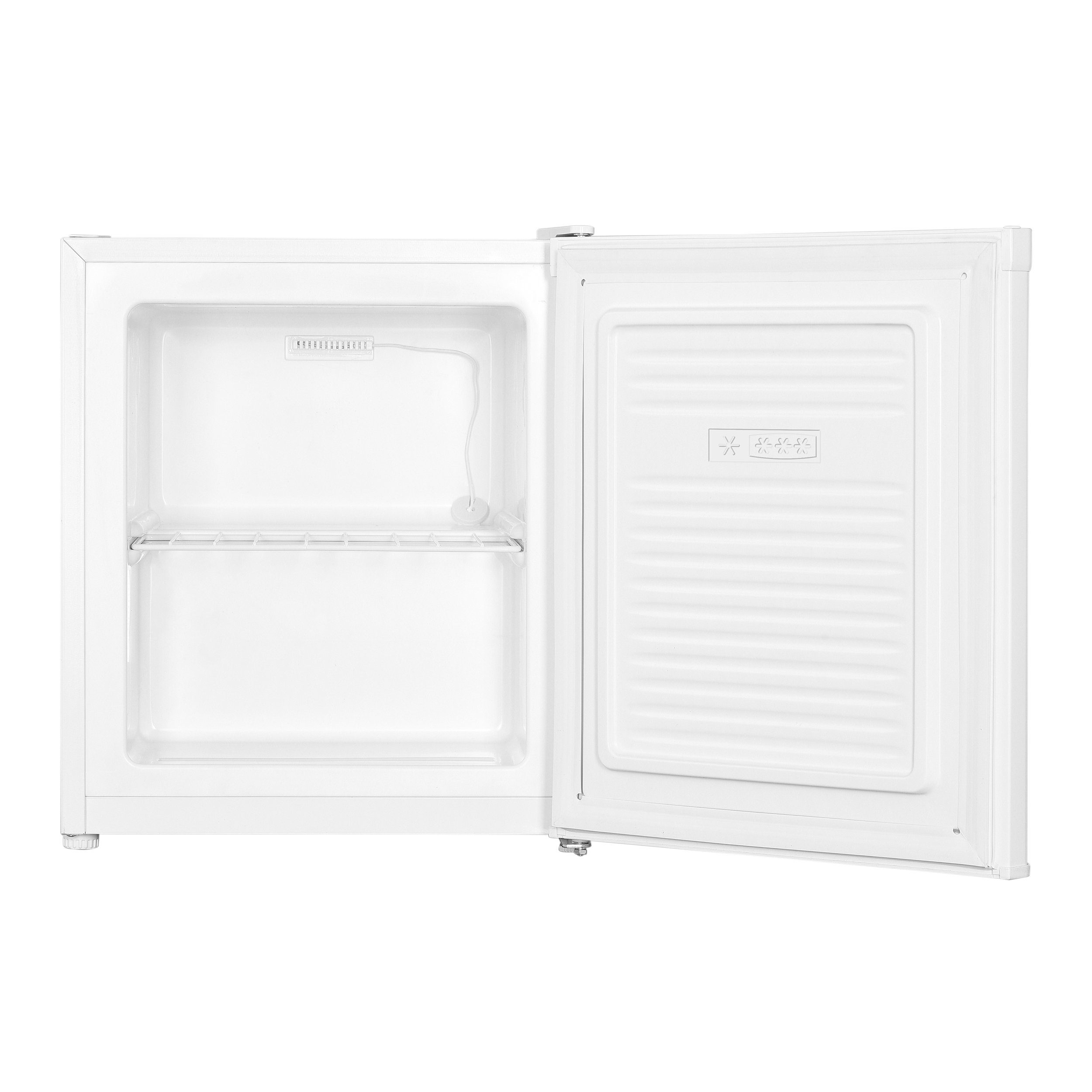homeX Gefrierbox, FM1015-W, cm hoch, Mini-Gefrierschrank, 51 cm Nutzinhalt, 33 44 klein, L Gefrierschrank breit, weiß