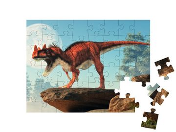 puzzleYOU Puzzle Ceratosaurus, ein Dinosaurier aus der Jurazeit, 48 Puzzleteile, puzzleYOU-Kollektionen Dinosaurier, Tiere aus Fantasy & Urzeit