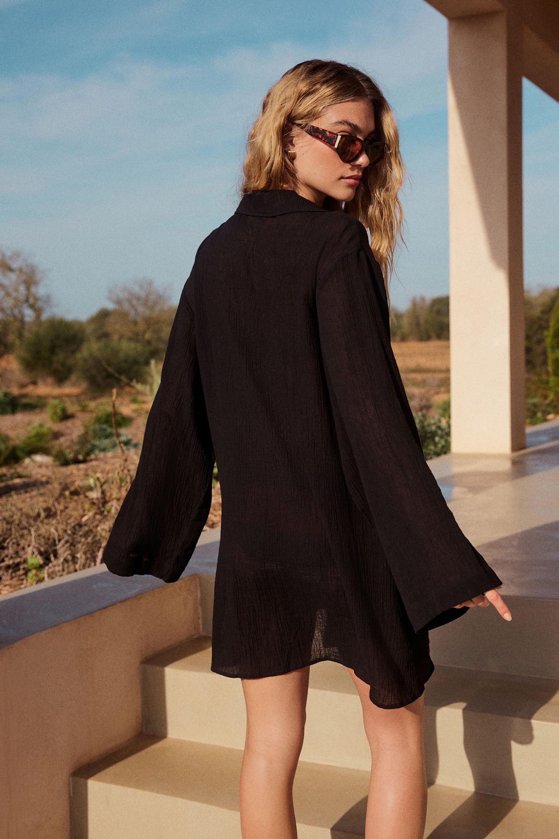 Next Strandkleid Strandkleid mit Bindedetail aus 100 % Baumwolle (1-tlg) günstig online kaufen