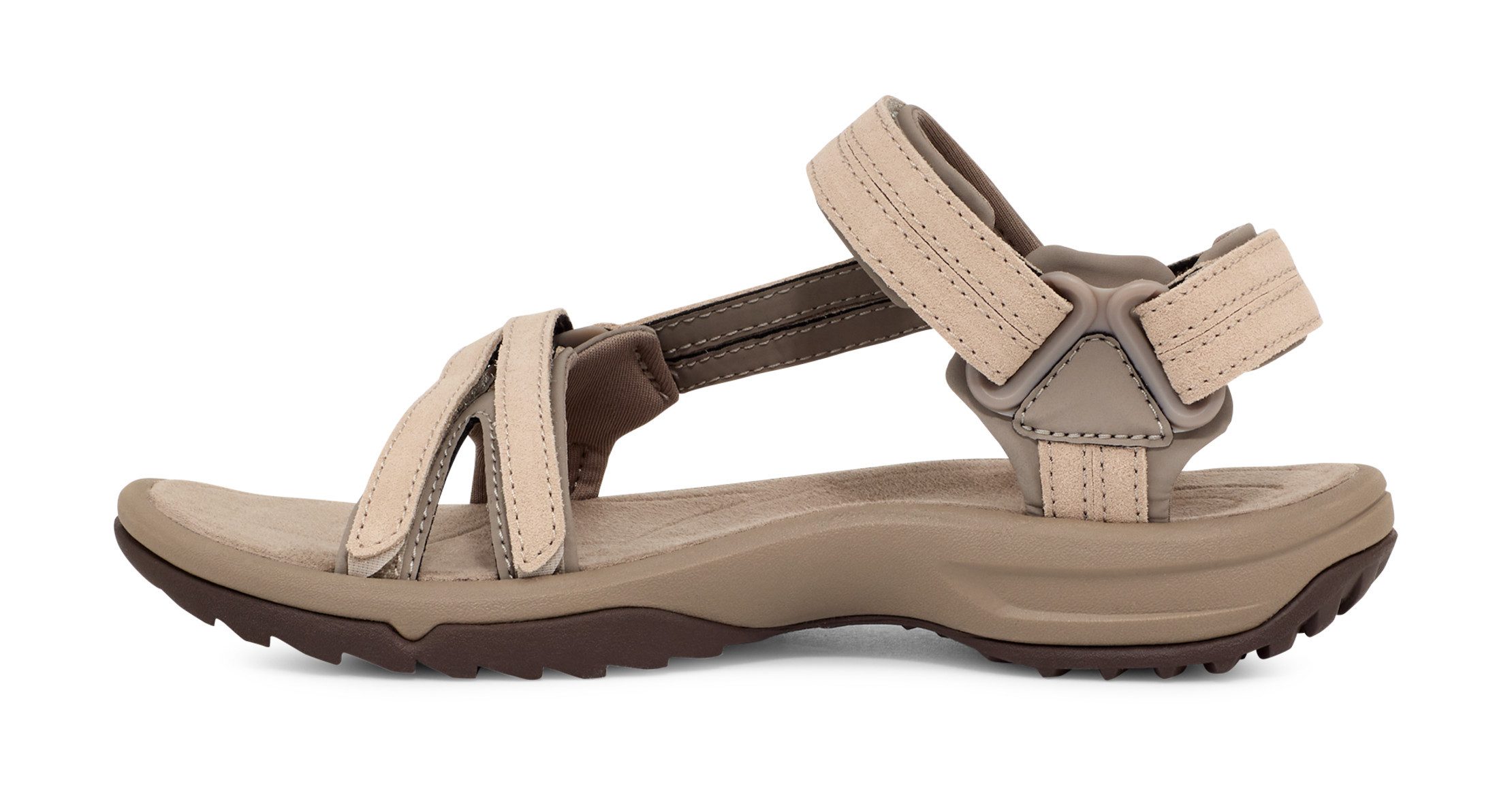 Teva TERRA FI LITE SUEDE WOMEN Sandale mit Klettverschluss, Gummilaufsohle, aus Premium Velour-Leder