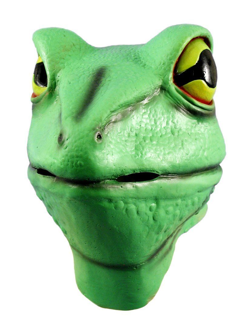 Metamorph Verkleidungsmaske Frosch, Witzige Tiermaske für Karneval und  Fasching