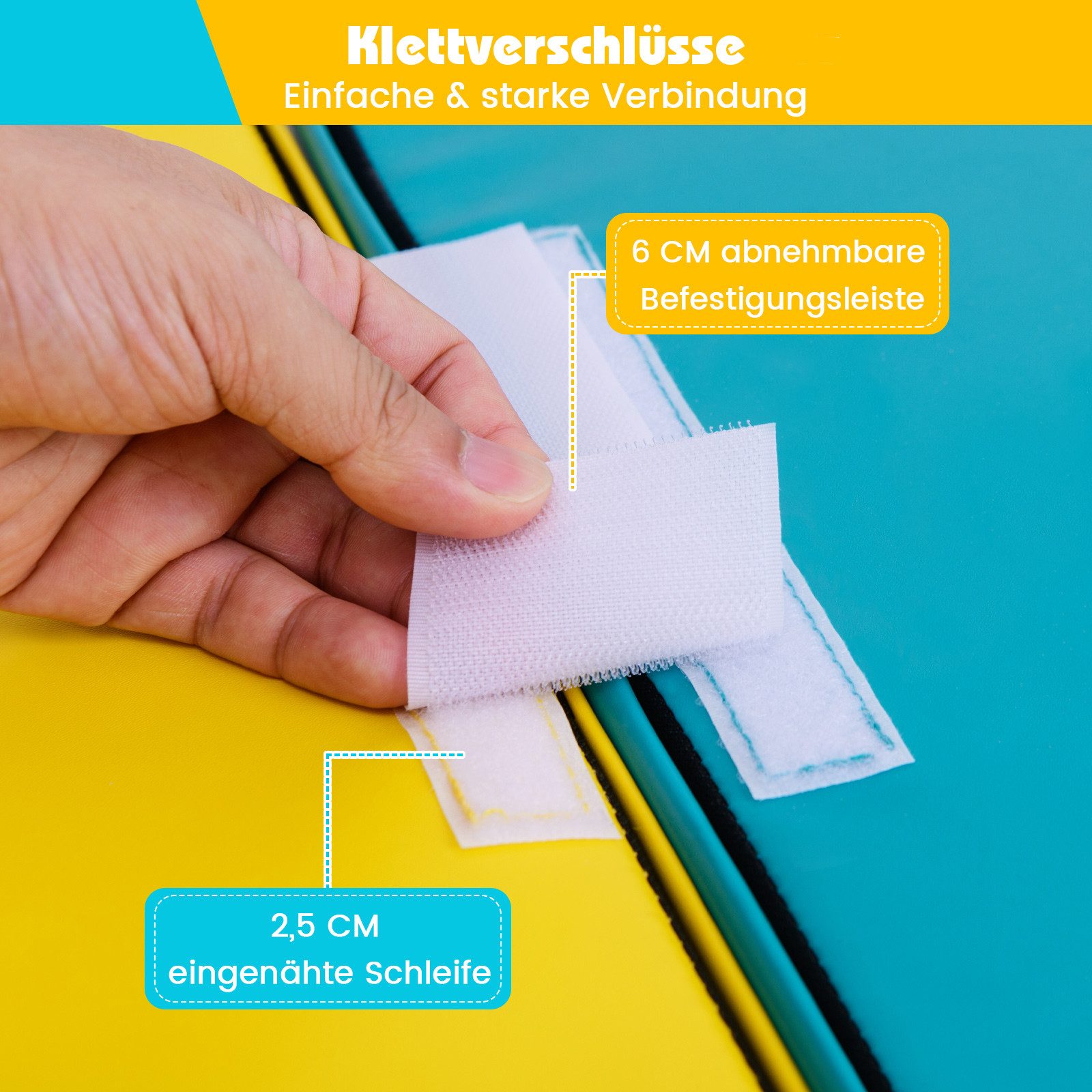 COSTWAY Spielbausteine, zum Toben & Klettern, mit Klettverschluss