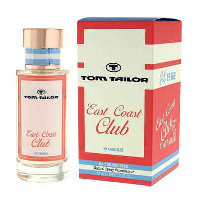 TOM TAILOR Eau de Parfum East Coast Club Eau de Toilette 50ml Damenduft Parfüm Frauen Duft EDT, 1-tlg., Basisnote: Ambra, Vanille, Weiße Zeder