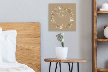 OneMillionCanvasses® Leinwandbild Design - Ostern - Zitate, (1 St), Leinwand Bilder für Wohnzimmer Schlafzimmer