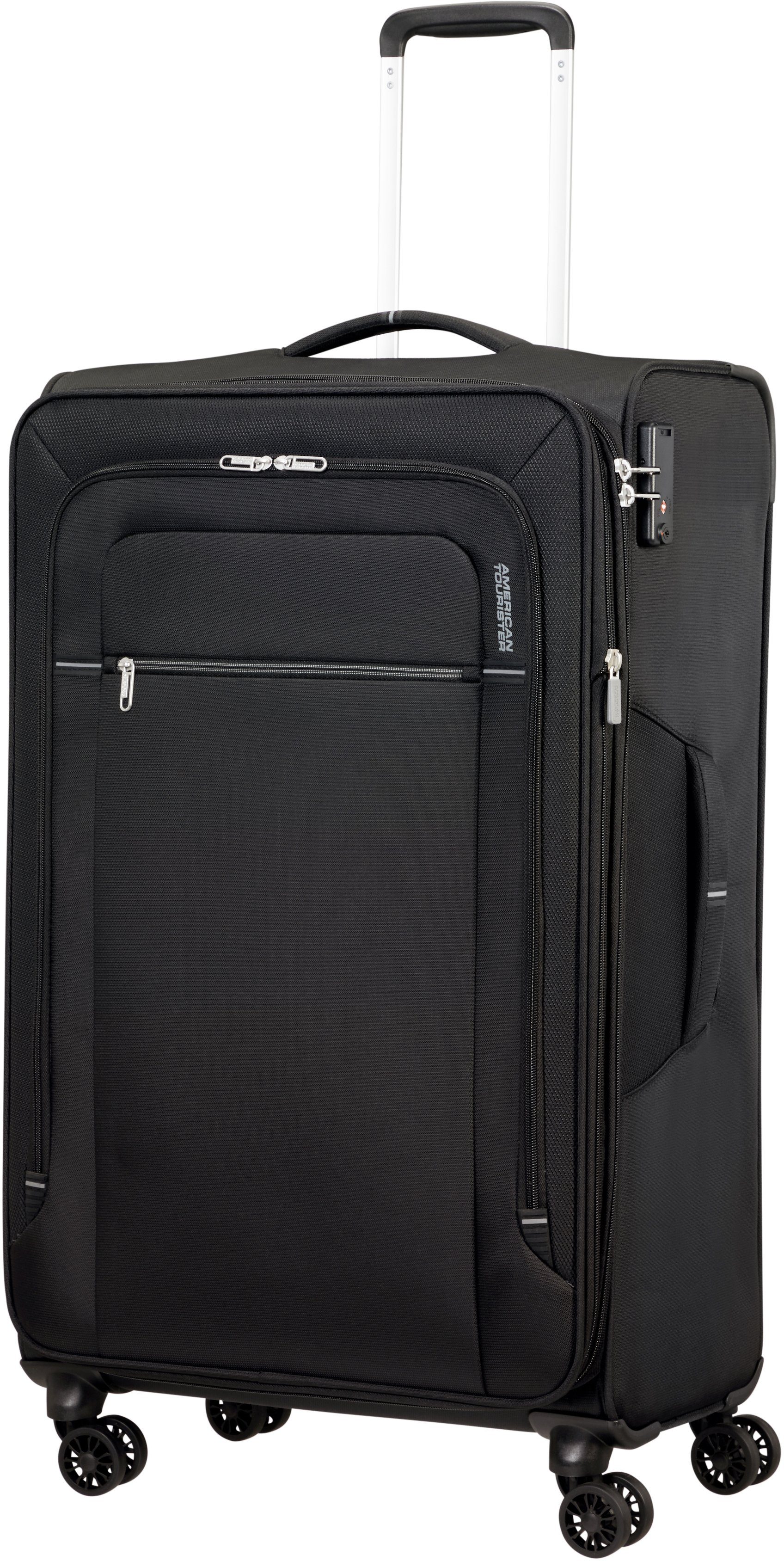 American Tourister® Weichgepäck-Trolley Volumenerweiterung 79 Black/Grey 4 Rollen, cm, Crosstrack, mit