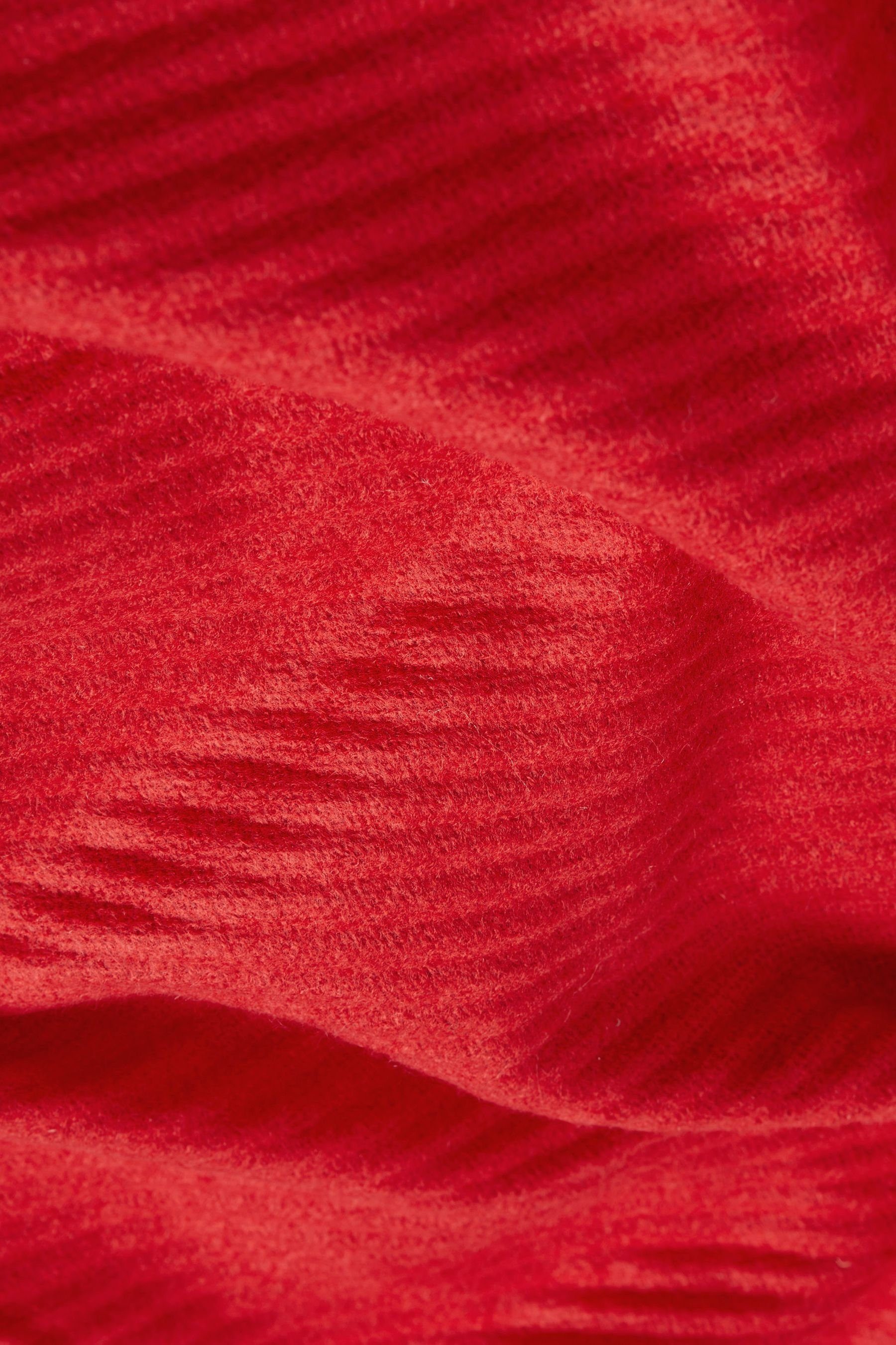 (1-St) Red Schal Mittelschwerer, plissierter Schal, Next Berry