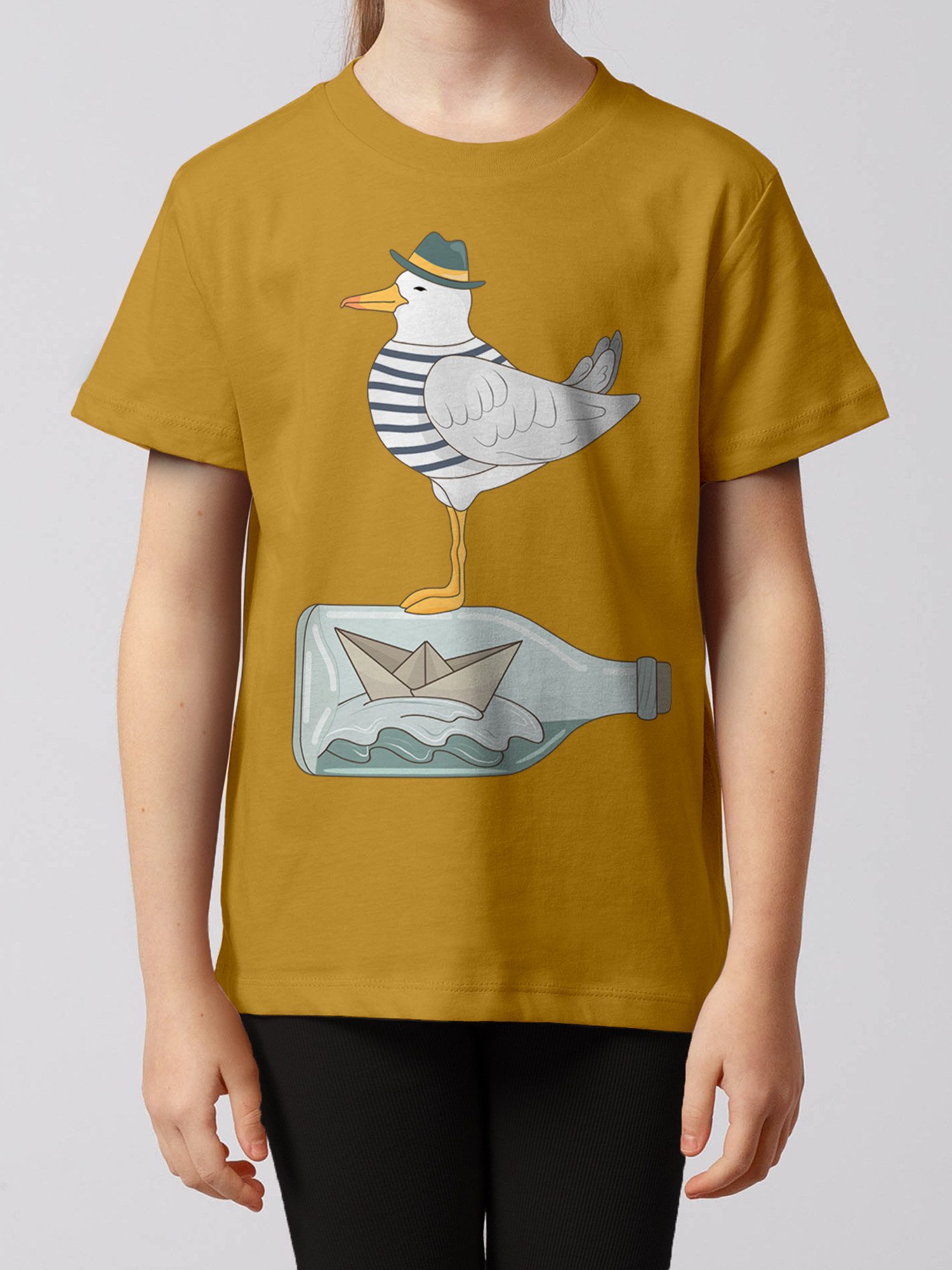 T-Shirt Möwe mit Hut