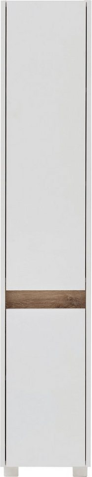 Schildmeyer Hochschrank Cosmo Höhe 164,5 cm, Badezimmerschrank, Blende im modernen  Wildeiche-Look