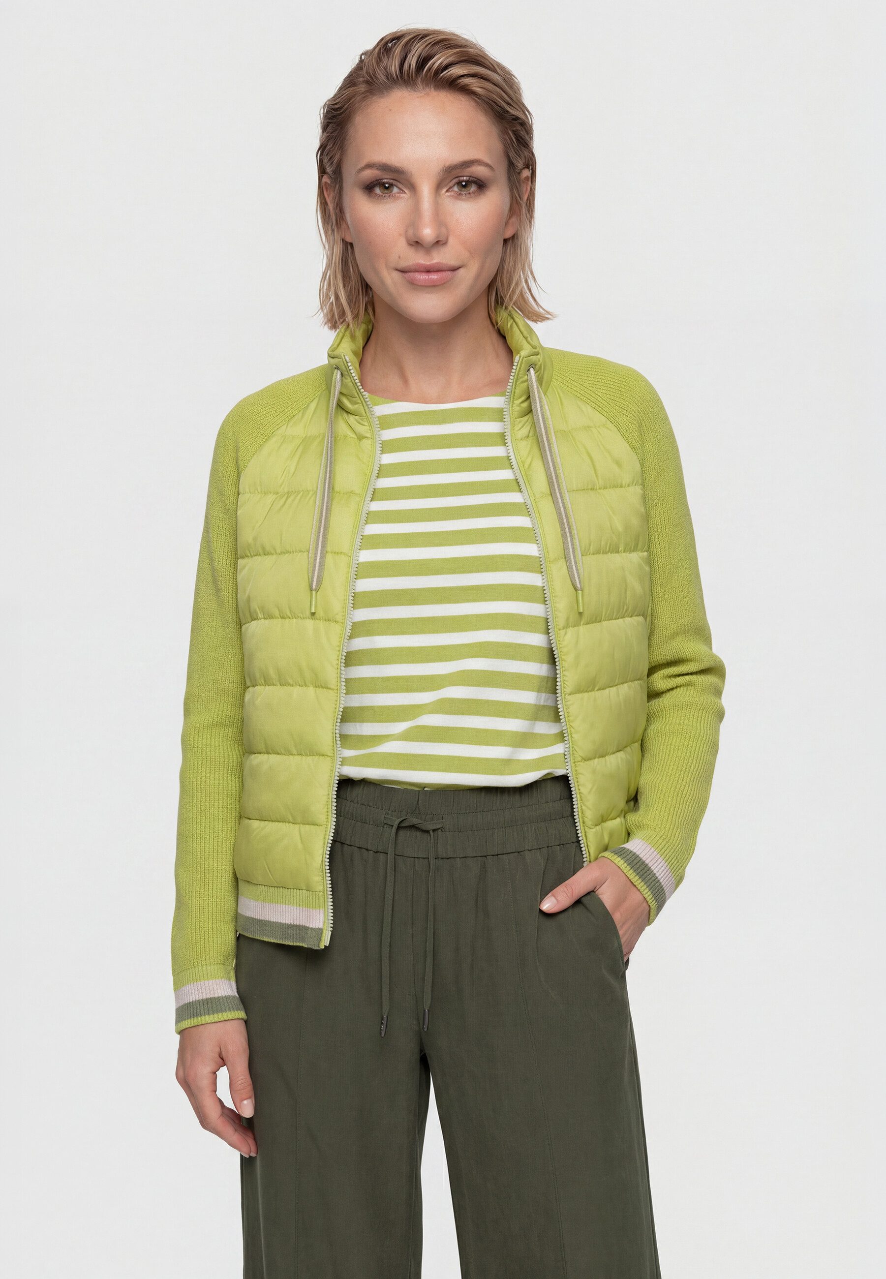 Olsen Cardigan Cardigan mit Raglanärmeln und Stehkragen