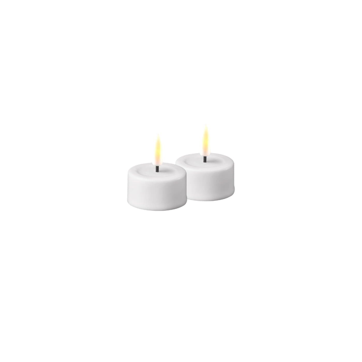 Deluxe Homeart LED-Kerze LED Kerze Weiss Teelicht
