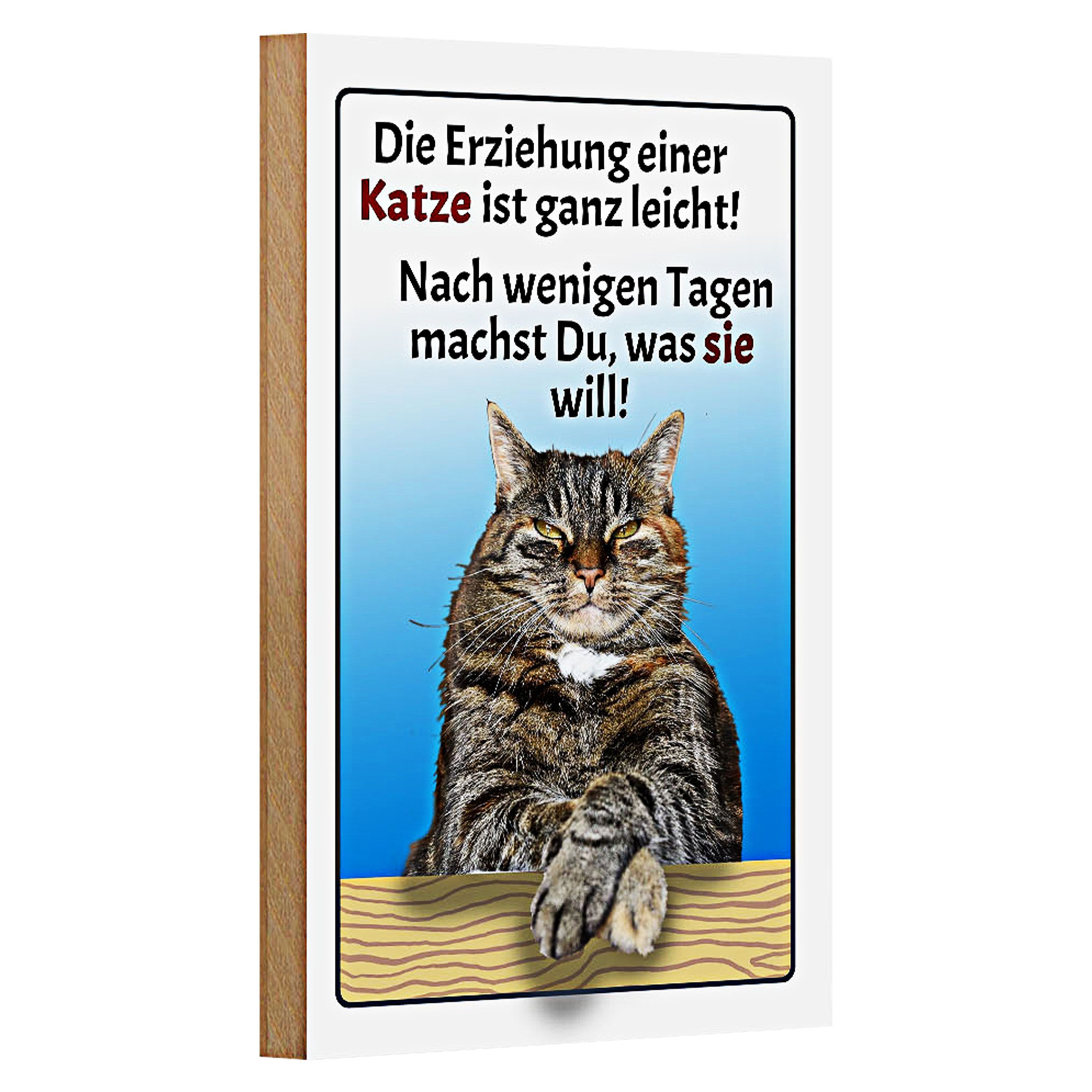 Roomando Holzbild Spruch 12x18cm die Erziehung günstig online kaufen