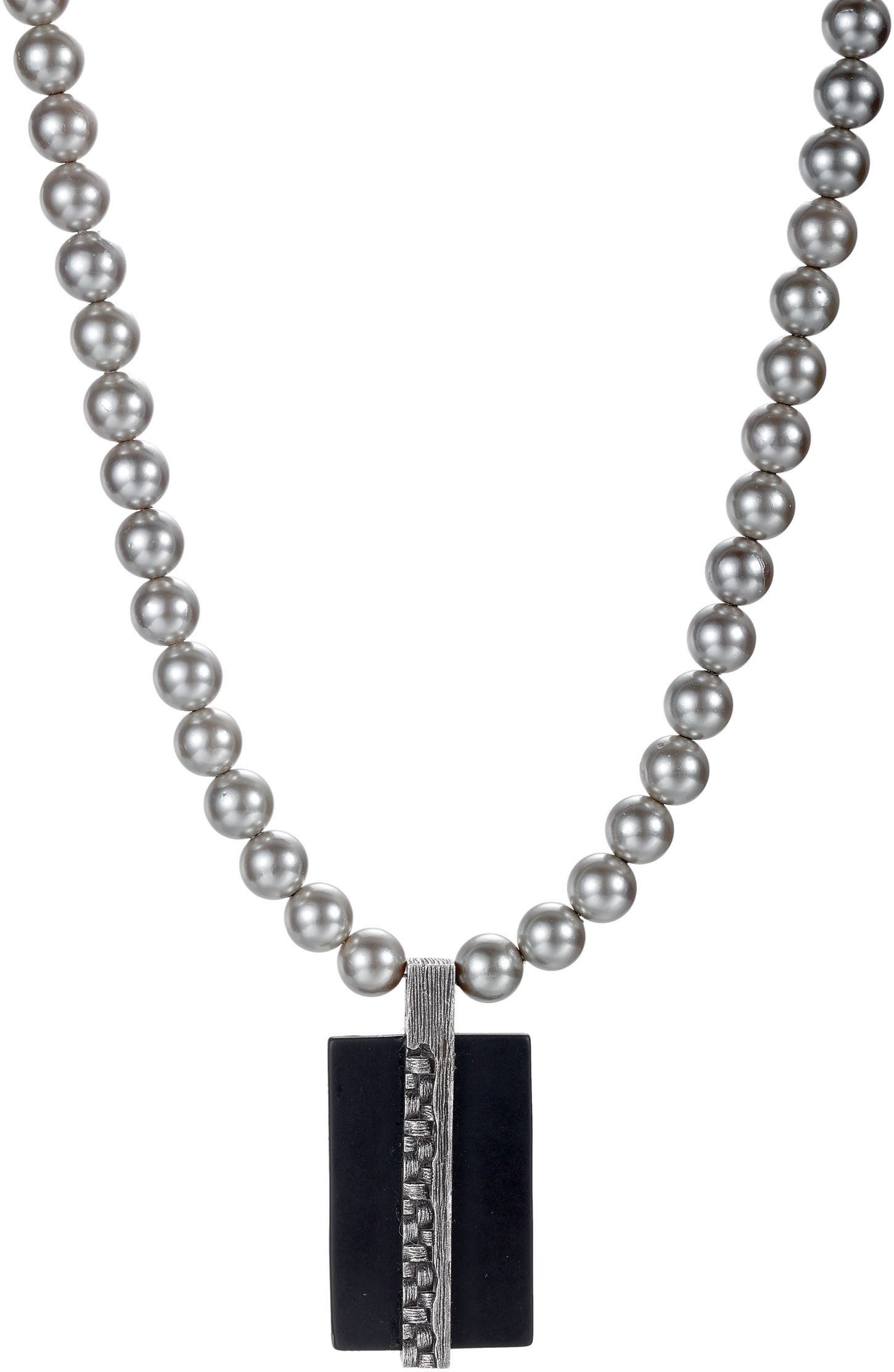 Kingka Kette mit Anhänger Schmuck Geschenk Edelstahl Halsschmuck Halskette, mit Achat - mit Muschelperle