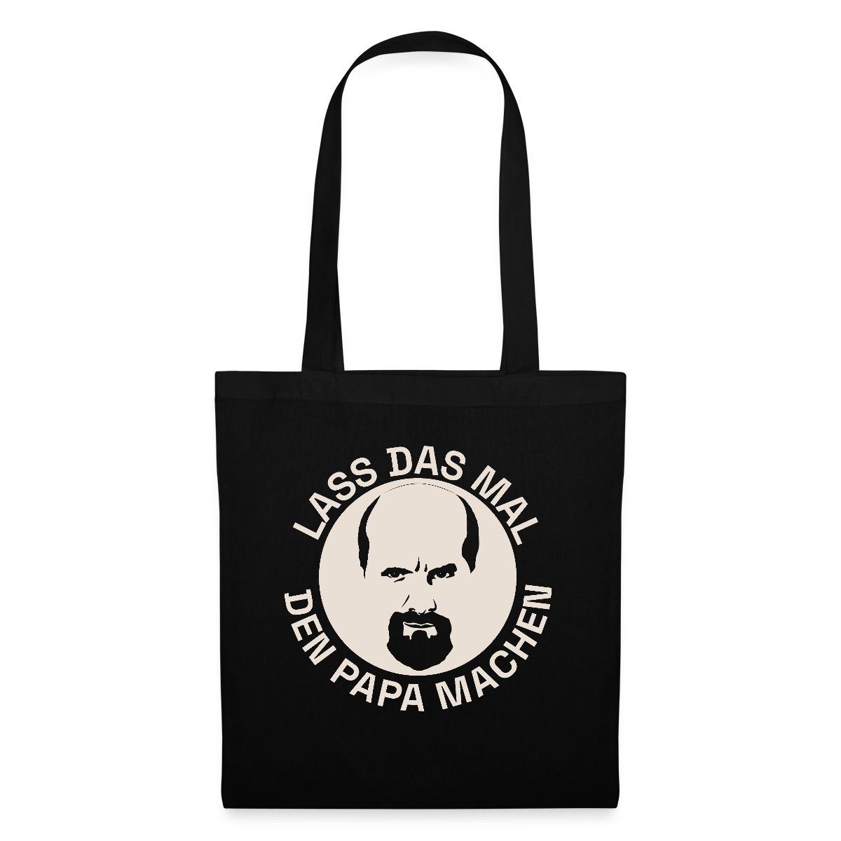 Spreadshirt Henkeltasche Stromberg Lass Das Mal Den Papa Machen Stoffbeutel (1-tlg), Fassungsvermögen: 10 Liter