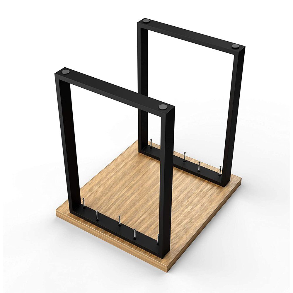 sossai® Tischgestell Stahl Tischkufen 50-70cm x 72cm in Schwarz (2-St)